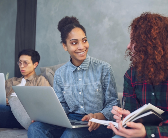 Fintech CEO meeting with Team